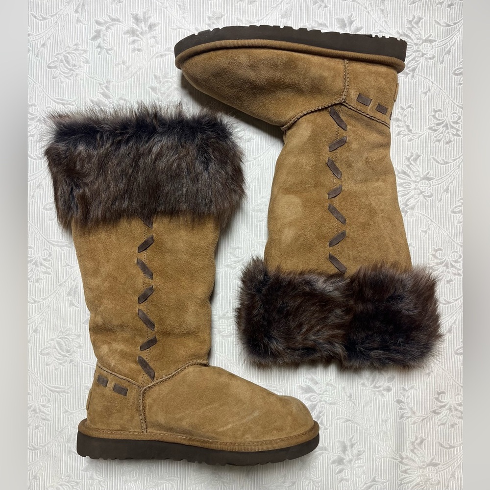 UGG Boots Rosana Faux Fur Trim 7